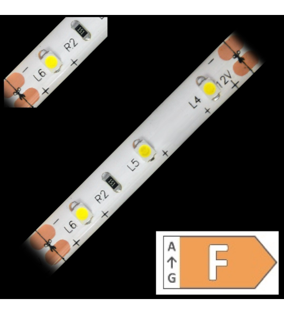 Taśma LED TL-3528CW60-05-Ż biała zimna w żelu 12V IP65 5m/r  8PCBD