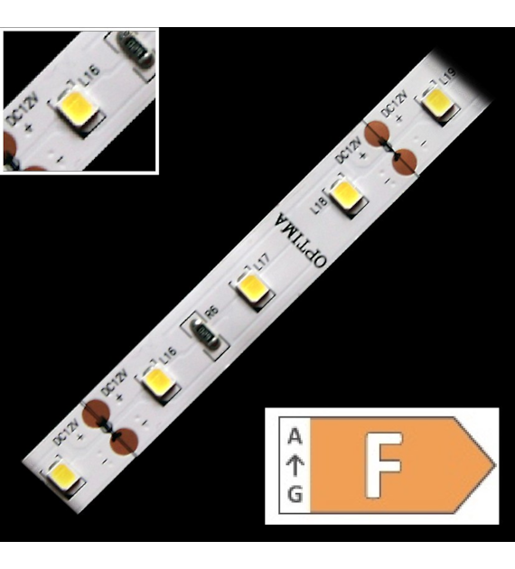 Taśma LED TL-PROF-2835CW60-50 profesjonalna biała zimna zwykła 12V 14,4W CRI>80 IP20 50m/r  8PCBS 3lata gwarancji
