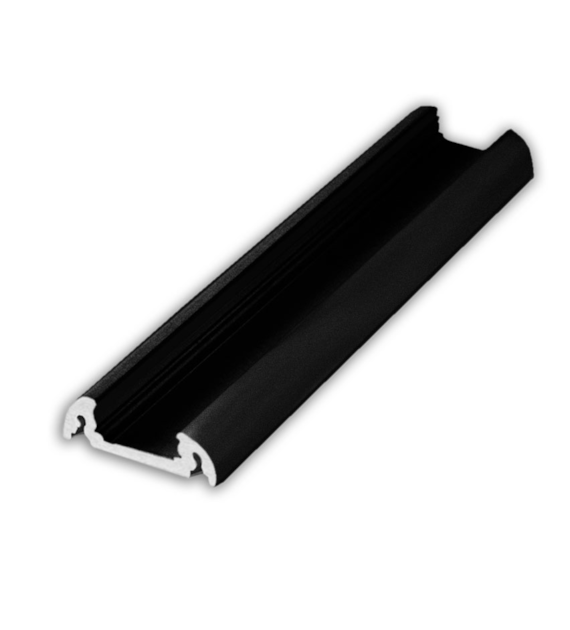 Profil do LED alu PLA-PO5-200-CZ półokrągły czarny anodowany 200cm