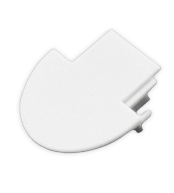 Zaślepka  ZAŚ-WP1-BI-OK biała półokrągła 02-039