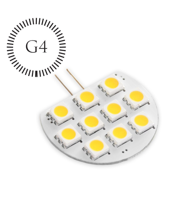 Wkładka LED WKŁ-G4-WW-2W 12VDC, biała ciepła, SMD 9X5050