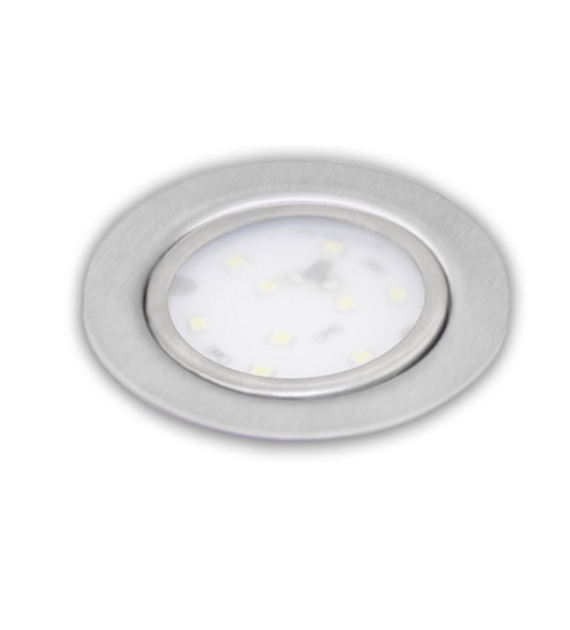 Oprawa LED OLO-1-CW-SN HERA 2W 12VDC biała zimna/szlif/200/WJSTM/pudełko 04-087