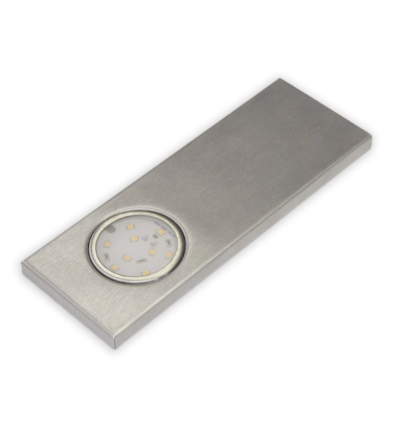 Lampa LED LPL-1-WW-SN-2W EUROS podszafkowa 12VDC, 2W, biała ciepła/szlif/200/WJSTM/pudełko