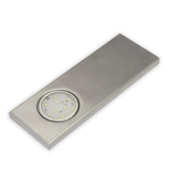 Lampa LED LPL-1-CW-SN-2W EUROS podszafkowa 12VDC, 2W, biała zimna/szlif/200/WJSTM/pudełko