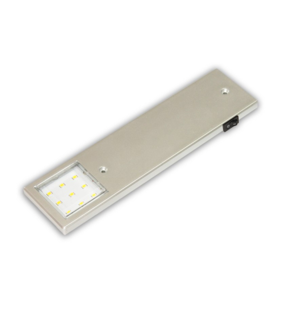 Lampa LED LPLW-2-CW-AL NOTOS-W podszafkowa z wyłącznikiem 12VDC, 2,5W, biała zimna/alu/200/WJSTM