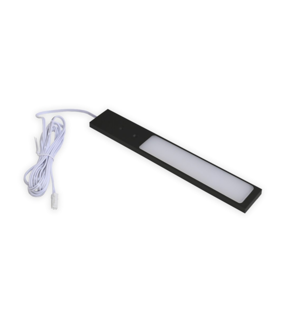 Lampa LED LPL-6-NW-CZ TEMIS podszafkowa 12VDC, 4W, biała neutralna/czarna szczotkowana/200/WJSTM-B