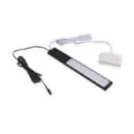 Lampa LED LPLW-6-NW-CZ-ROZ  TEMIS-W wyłcz. podszafkowa z wyłącznikiem 12VDC, 4W, biała neutralna/czarne szczotkowane/200/WJSTM-B/ROZ6xBI/naklejka