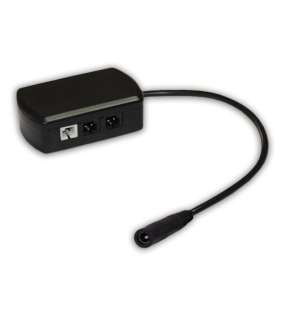 Rozdzielacz ROZ-JSTM5x+1-GDC-10 z gniazdem DC, 15cm, czarny