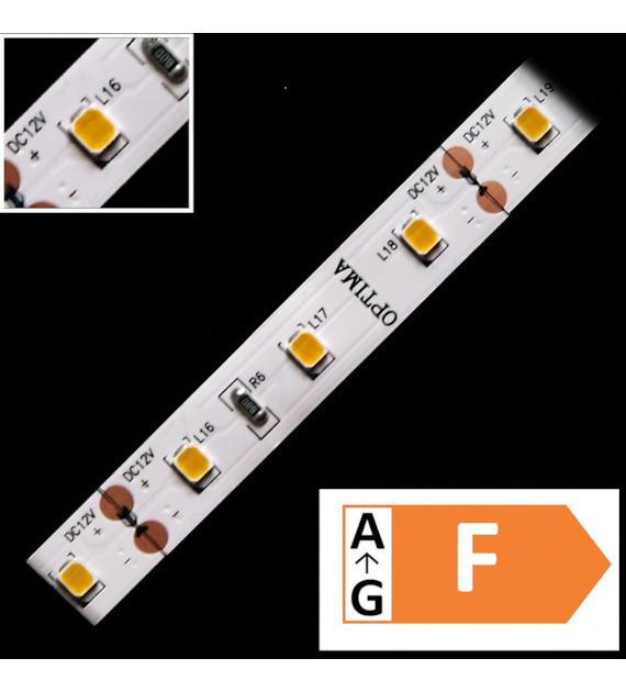 Taśma LED TL-PROF-2835WW60-50 profesjonalna biała ciepła  zwykła 12V 14,4W CRI>80 IP20 50m/r  8PCBS 3lata gwarancji