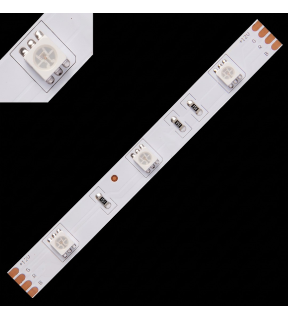 Taśma LED TL-5050CW60-122050 biala zimna zwykła 12V 14,4W/m IP20 50m/r  10PCBD 01-090