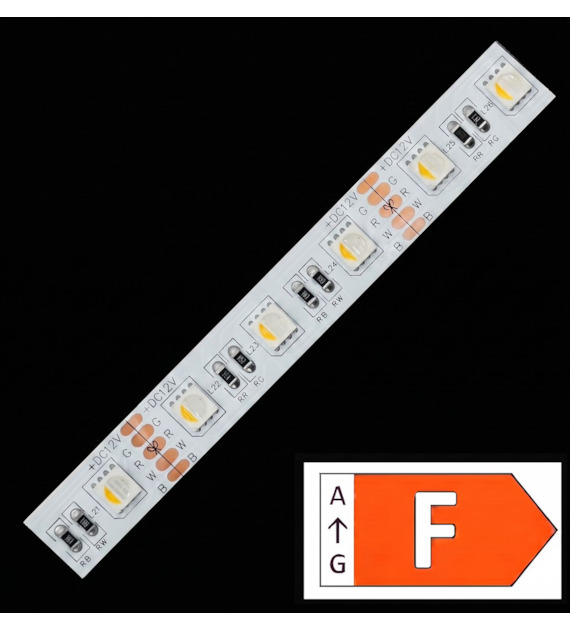 Taśma LED TL-5050RGBWW60-4in1-122005  wielokolorowa +biała ciepła zwykła 12V IP20 5m/r  10PCBD 5pin