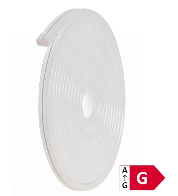 Neon LED NE-24V-CW-0612 biały zimny zwykły 24V 120led/m 9W/m  R-5cm 01-614
