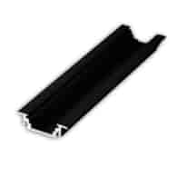 Profil do LED alu PLA-WP1-300-CZ wpuszczany czarny anodowany 300cm 02-217