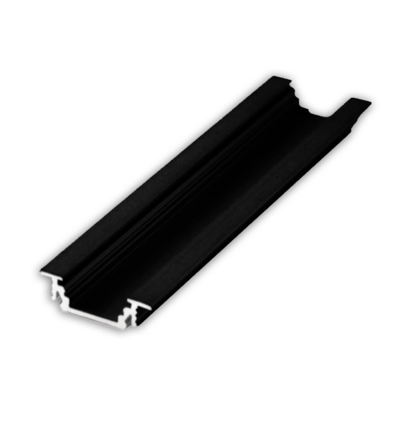 Profil do LED alu PLA-WP1-300-CZ wpuszczany czarny anodowany 300cm 02-217