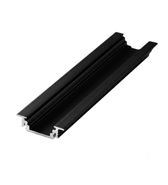 Profil do LED alu PLA-WP1-200-CZ wpuszczany czarny anodowany 201cm 02-599