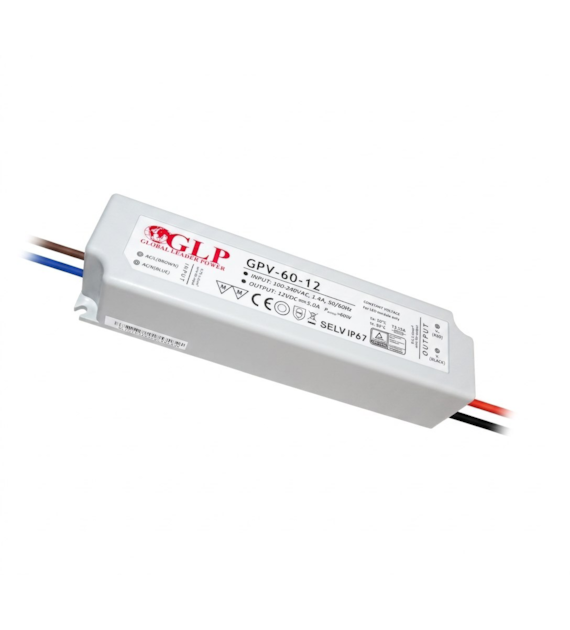 Zasilacz wodoodporny  ZN-GPV-60-12 60W 12VDC 5A IP67 3lata gwarancji 07-024