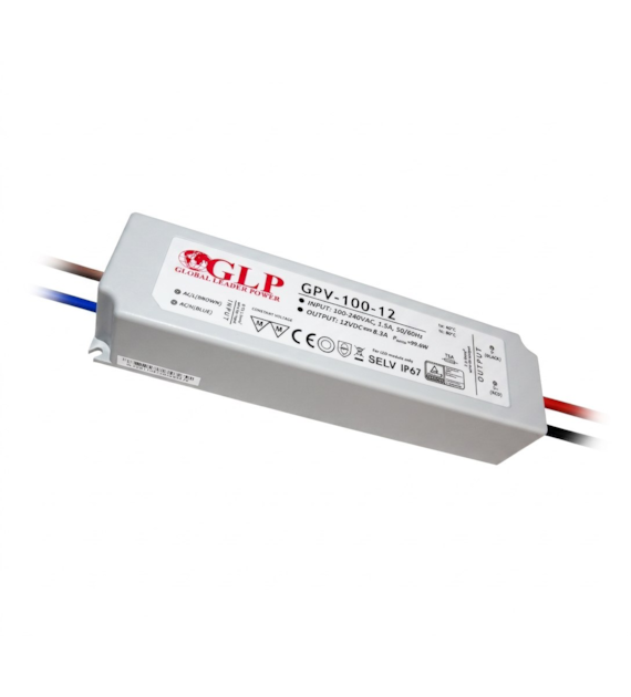 Zasilacz wodoodporny  ZN-GPV-100-12 100W 12VDC 8,33A IP67 3lata gwarancji 07-026