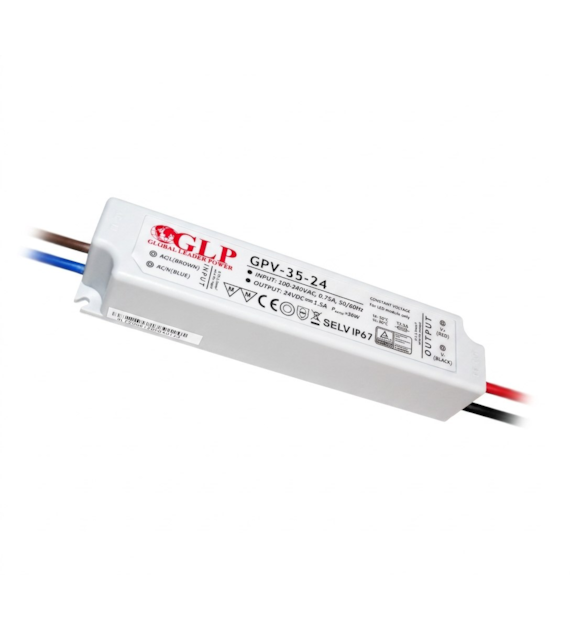 Zasilacz wodoodporny  ZN-GPV-35-24 36W 24VDC 1,5A IP67 3lata gwarancji 07-165
