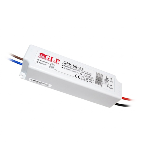Zasilacz wodoodporny  ZN-GPV-50-24 50W 24VDC 2A IP67 3lata gwarancji 07-182