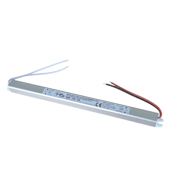 Zasilacz napięciowy  ZN-ECLS-36-12-3 36W 12VDC 3A  260x18x18mm 07-357