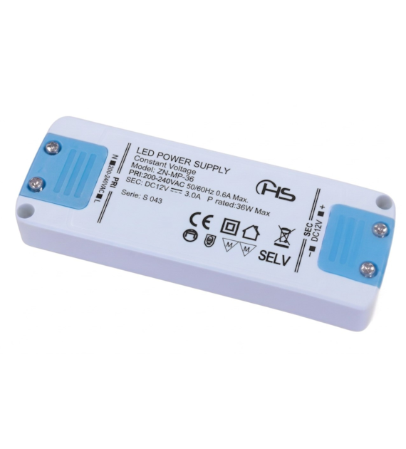 Zasilacz meblowy płaski  ZN-MP-36-12 36W 12VDC 3A  128x51x16 07-405