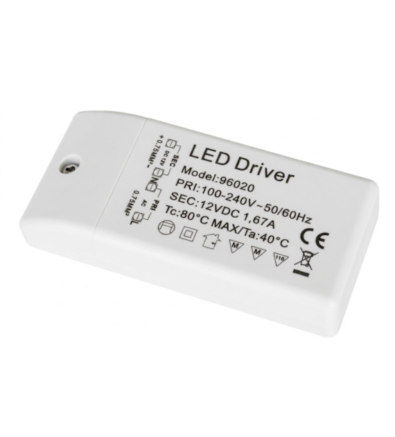 Zasilacz driver ZNDR-20 20W 12VDC 1,67A 96020 OTM 07-494
