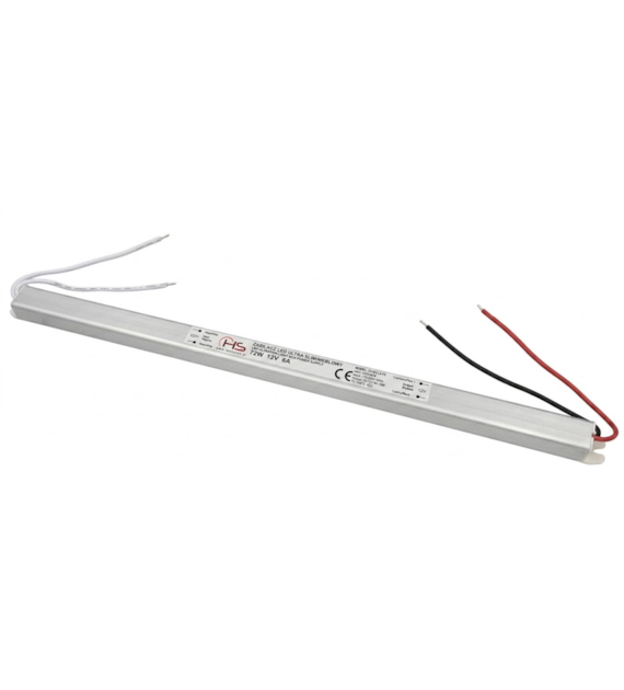 Zasilacz napięciowy  ZN-ECLS-72-12-6 72W 12VDC 6A  342x18x18mm