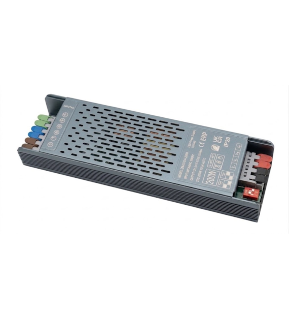 Zasilacz napięciowy ultra  ZN-KZU-A-200 AUTO 200W 12/24VDC 16,66/8,33A, szary, szybkozłącze, 218x50x29