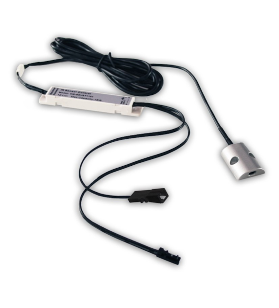Wyłącznik WDP-4A-IR-SR srebrny do szaf/drzwi 30W 12V/24V 2,5A, 1 x sensor nawierzchniowy srebrny