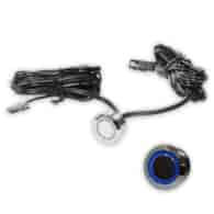 Wyłącznik WDS-2MAX-60W-CH/N-IL dotykowy ze ściemniaczem i podświetleniem, z pamięcią , 12V/24V 60/100W 5A, chrom/niebieski