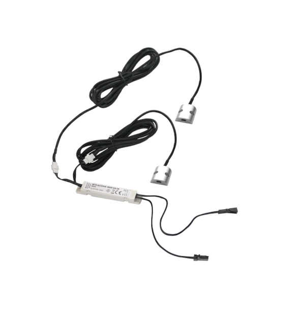 Wyłącznik WDP-5A--SR-IR do szaf/drzwi 30W 12V/24V 2,5A, srebrny,2x sensor nawierzchniowy srebrny
