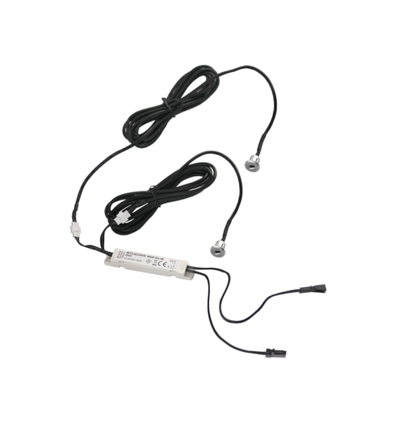 Wyłącznik WDP-5B-IR-SR srebrny do szaf/drzwi 30W 12V/24V 2,5A,  2x sensor wpuszczany
