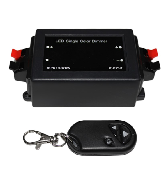 Ściemniacz LED SC-1-RF-KOD-SN 12/24VDC 96W  8A z pilotem radiowym kodowany (pilot tylko do 1 k