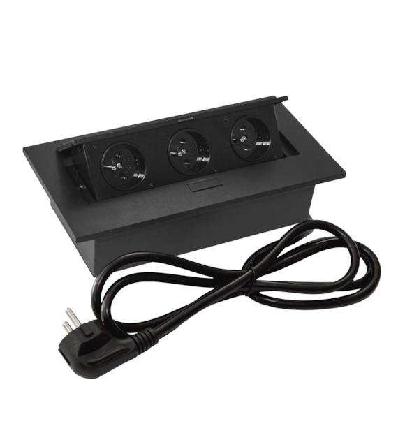 Port FLEXI2-GN3x230-CZP przewód 3x230VAC 10A, czarny, przewód sieciowy 2m z wtyczką