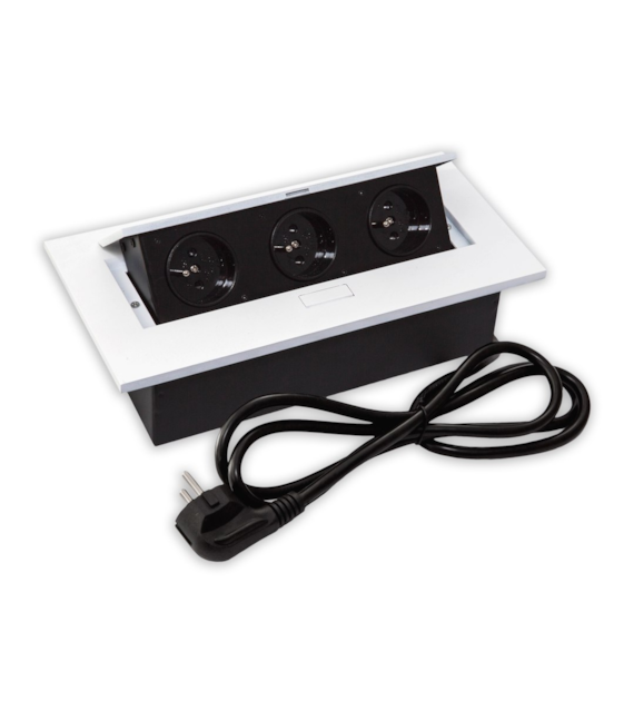 Port FLEXI2-GN3x230-BIP przewód 3x230VAC 10A, biały, przewód sieciowy 2m z wtyczką