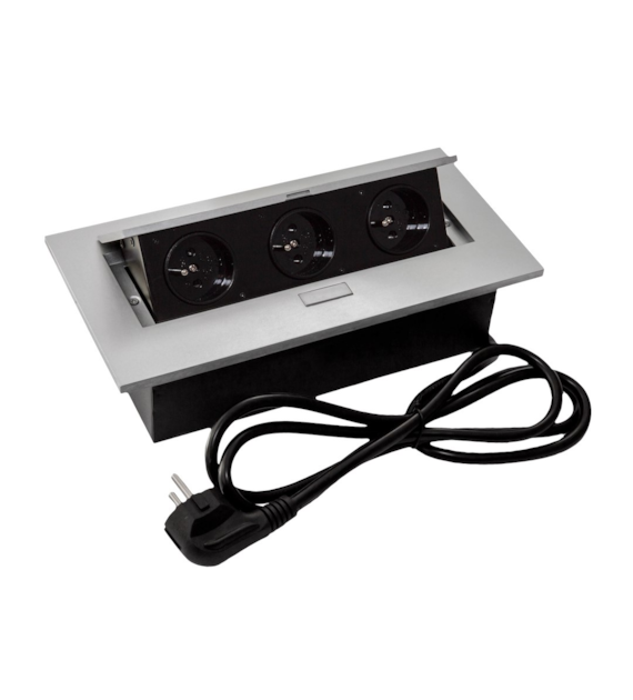 Port FLEXI2-GN3x230-ALP przewód 3x230VAC 10A, alu, przewód sieciowy 2m z wtyczką