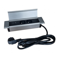 Port COVER-2x230-1xUSBA-1xUSBC-SZ-P szlif  2 gniazda 230VAC 16A, max 3600W,1 gniazdo USB-A i 1 gniazdo USB-C charger 5VDC, 3,1A, przewód sieciowy 2m 3x1,5mm2 z wtyczką